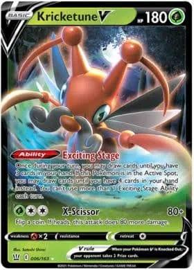 006/163 - Kricketune V - Battle Styles - Pokemon TCG - JamiesTradingCards