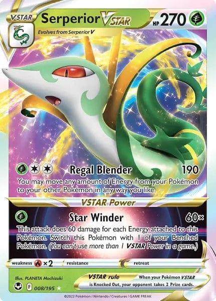 008/195 - Serperior Vstar - Silver Tempest - Pokemon TCG - JamiesTradingCards
