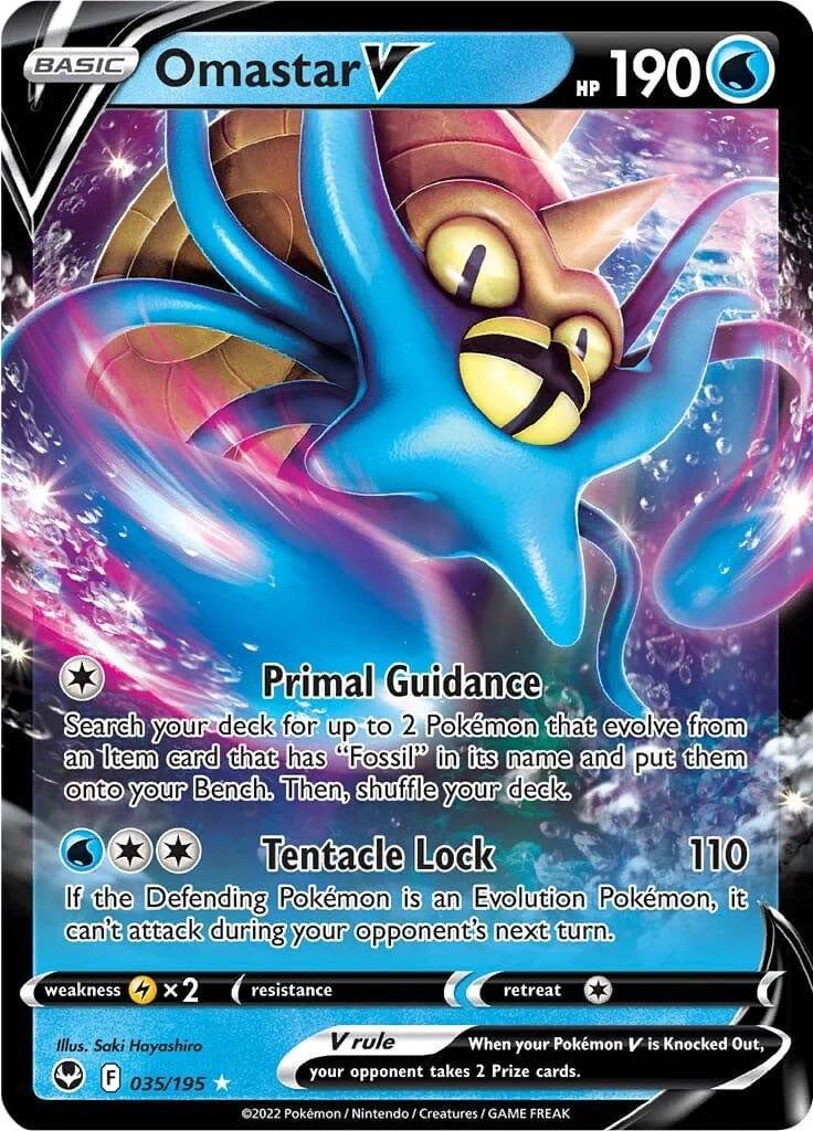 035/195 - Omastar V - Silver Tempest - Pokemon TCG - JamiesTradingCards
