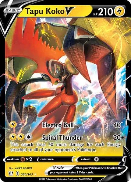 050/163 - Tapu Koko V - Battle Styles - Pokemon TCG - JamiesTradingCards