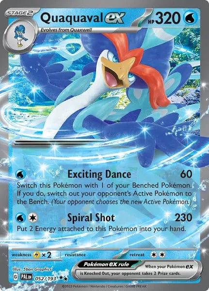 052/193 - Quaquaval Ex - Paldea Evolved - Pokemon TCG - JamiesTradingCards