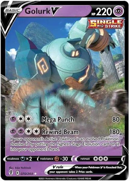 070/203 - Golurk V - Evolving Skies - Pokemon TCG - JamiesTradingCards