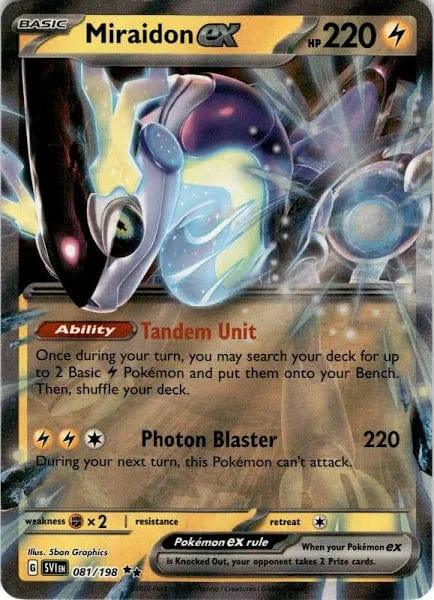 081/198 - Miraidon Ex - Scarlet & Violet - Pokemon TCG - JamiesTradingCards