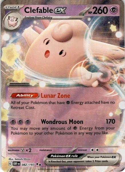 082/197 - Clefable Ex - Obsidian Flames - Pokemon TCG - JamiesTradingCards