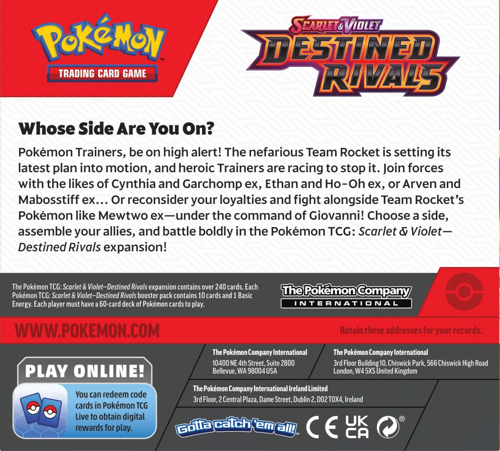 Destined Rivals Booster Box - Pokemon TCG