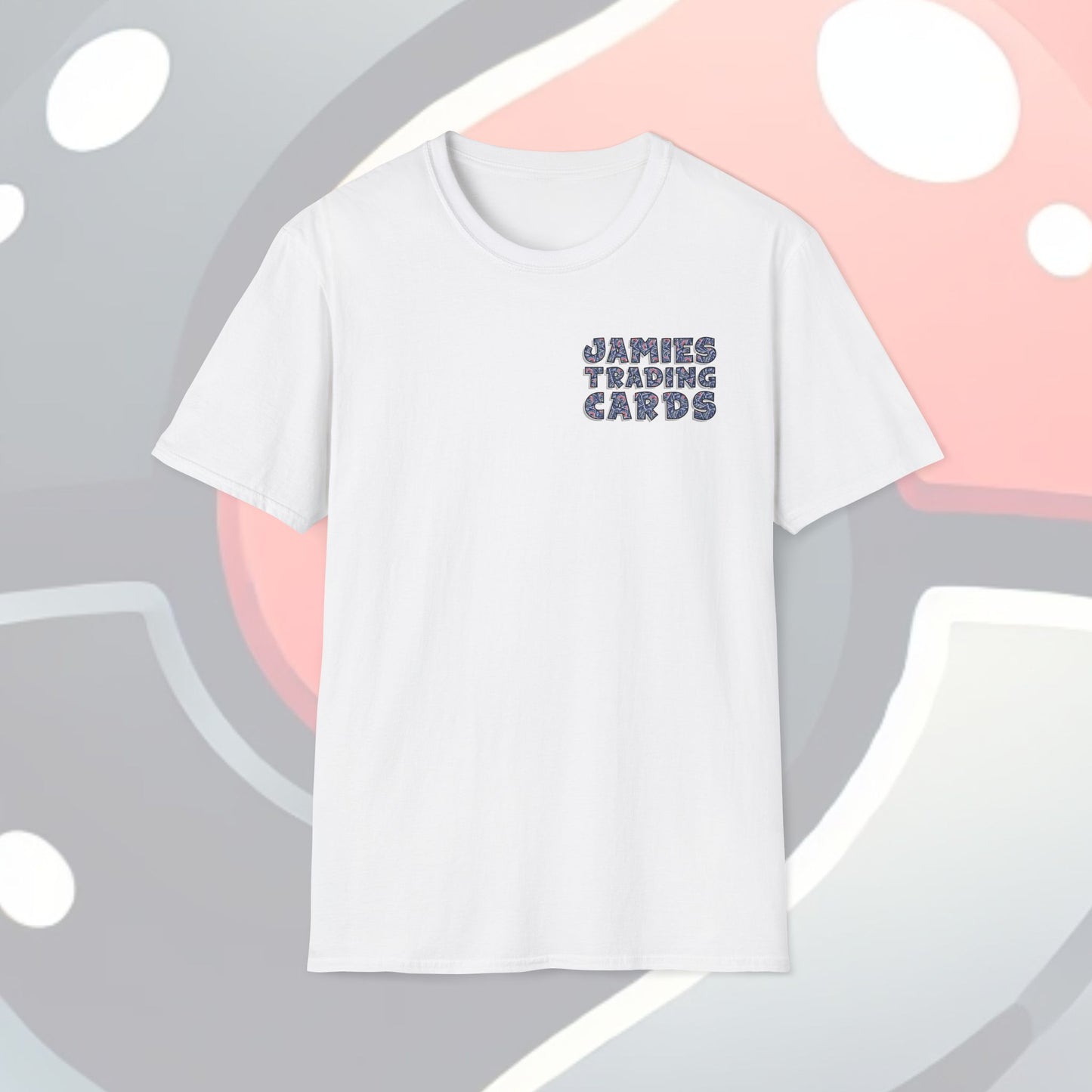 Jamie’s Trading Cards Official Text Pocket Logo Adults Unisex Tee - Jamie's Trading Cards