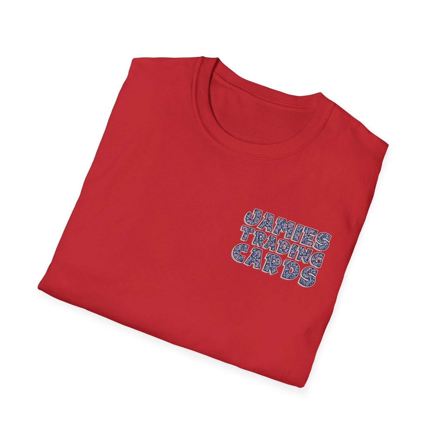 Jamie’s Trading Cards Official Text Pocket Logo Adults Unisex Tee - Jamie's Trading Cards