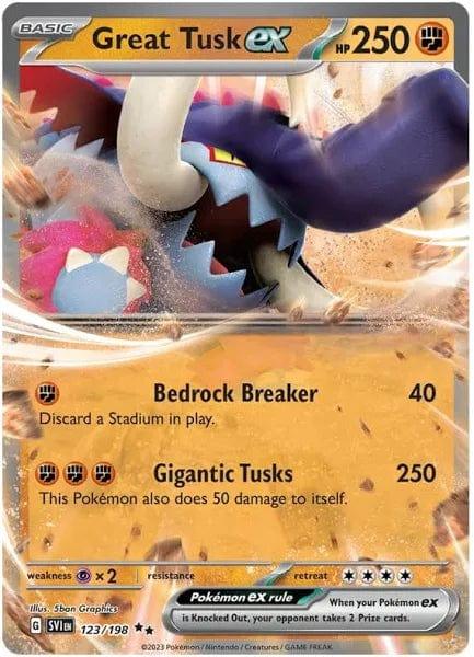 123/198 - Great Tusk Ex - Scarlet & Violet - Pokemon TCG - JamiesTradingCards