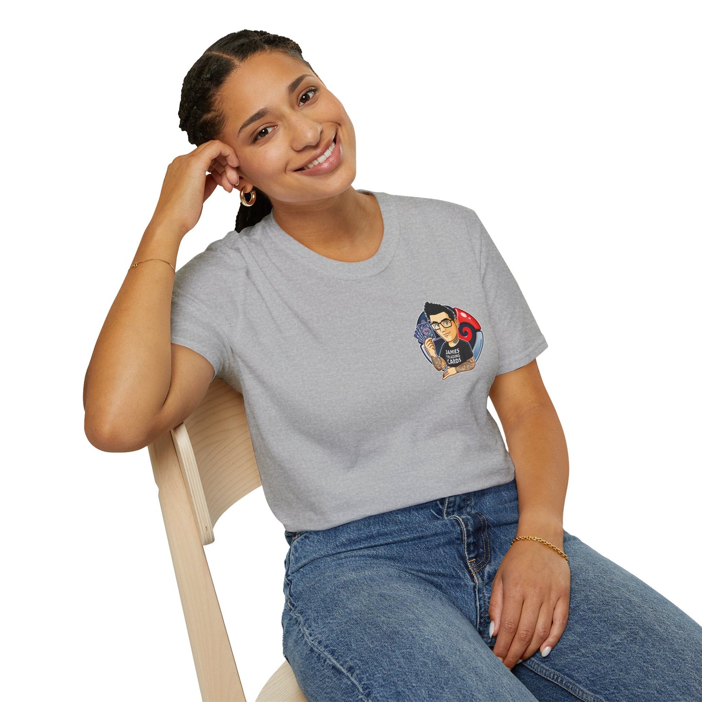 Jamie’s Trading Cards Official Pocket Logo Adults Unisex Tee - Jamie's Trading Cards