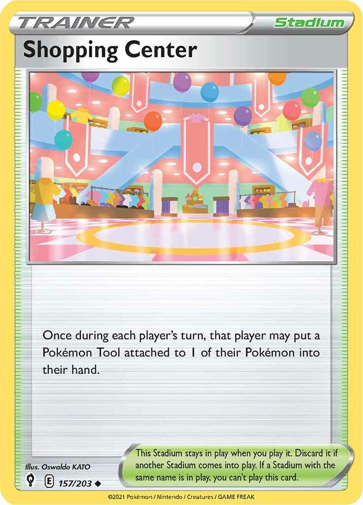 157/203 - Shopping Center Reverse Holo - Evolving Skies - Pokemon TCG