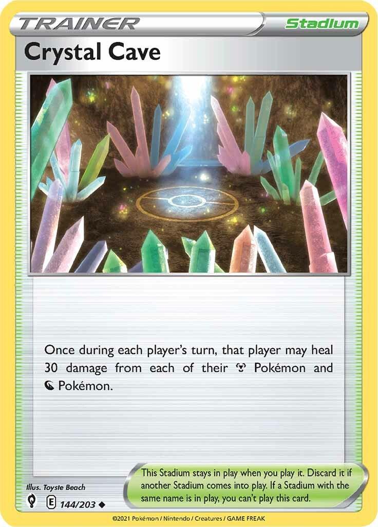 144/203 - Crystal Cave Reverse Holo - Evolving Skies - Pokemon TCG