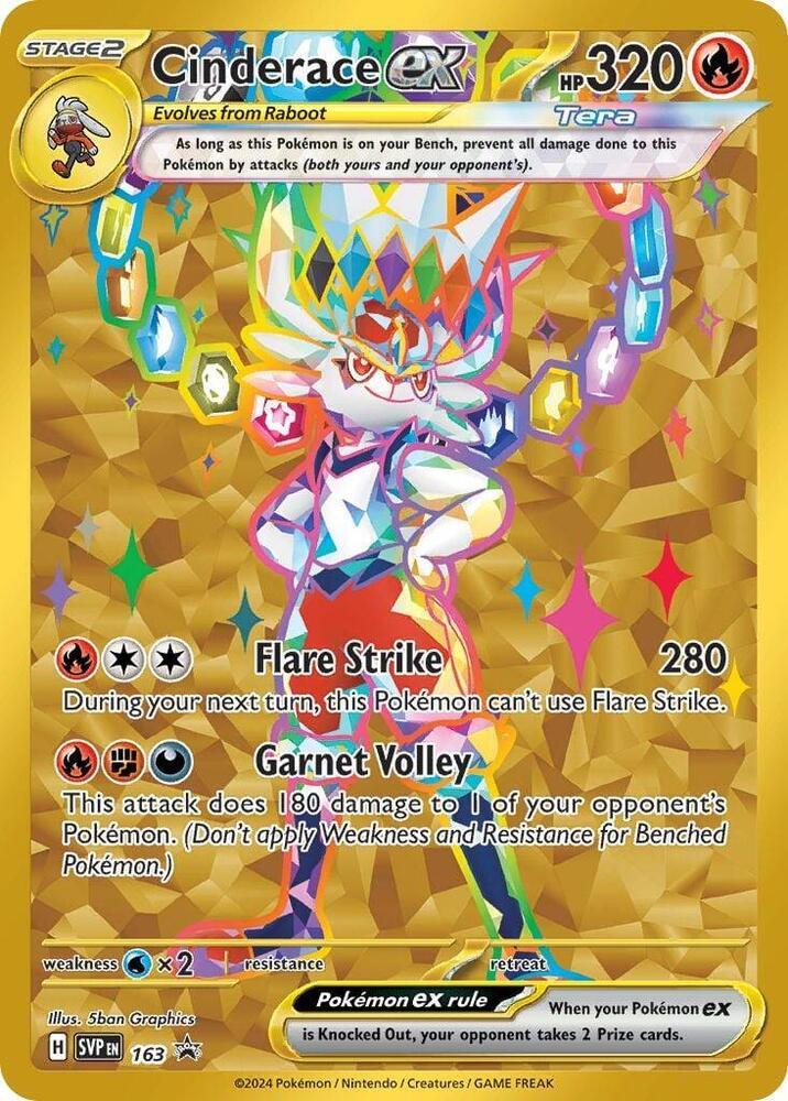 Cinderace EX 163 Black Star Promo - Scarlet & Violet - Pokemon TCG