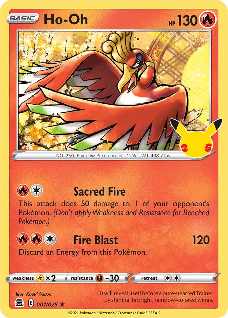 001/025 - Ho-oh - Celebrations Pokemon TCG 25th Anniversary