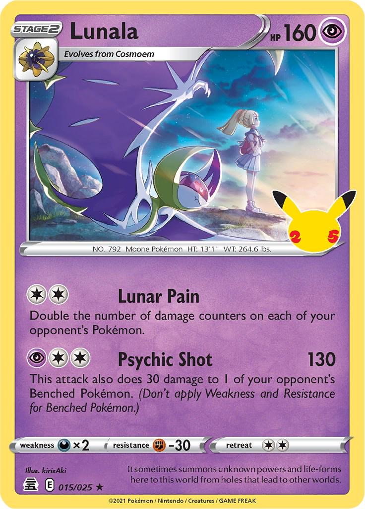 015/025 - Lunala - Celebrations Pokemon TCG 25th Anniversary