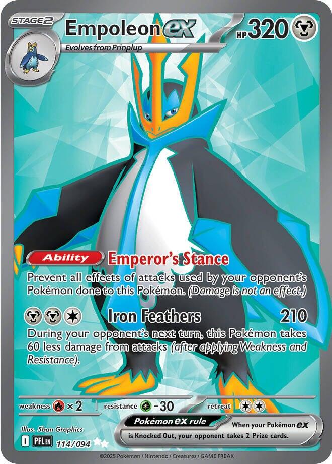 114/094 - Empoleon Ex - Phantasmal Flames - Pokemon TCG