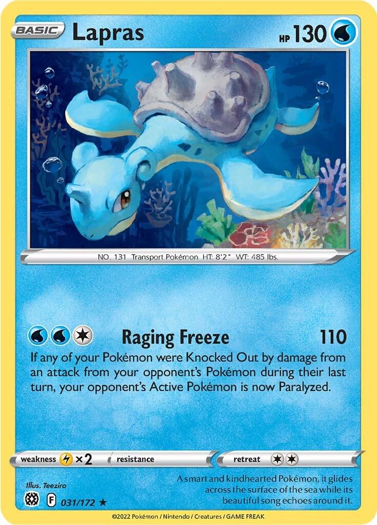 031/172 - Lapras Reverse Holo - Brilliant Stars - Pokemon TCG