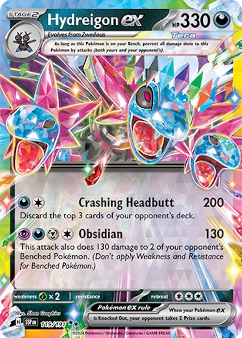 119/191 - Hydreigon Ex - Surging Sparks - Pokemon TCG