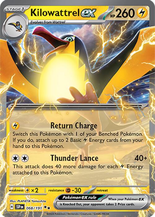 068/191 - Kilowattrel Ex - Surging Sparks - Pokemon TCG