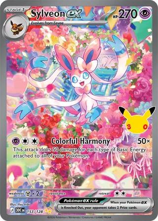 153/128 - Sylveon Ex - 30th Celebration - Pokemon TCG