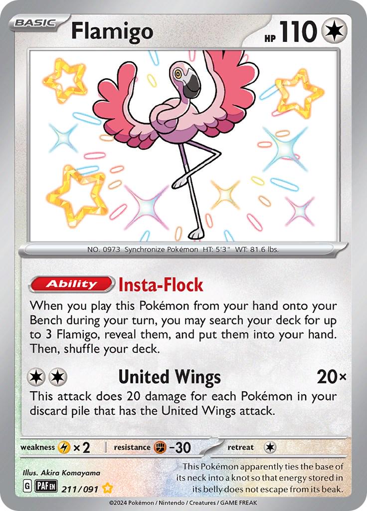 211/091 - Flamigo Baby Shiny - Paldean Fates - Pokemon TCG