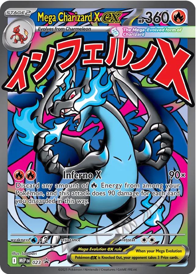 Mega Charizard X EX 023 Promo - Phantasmal Flames - Pokemon TCG
