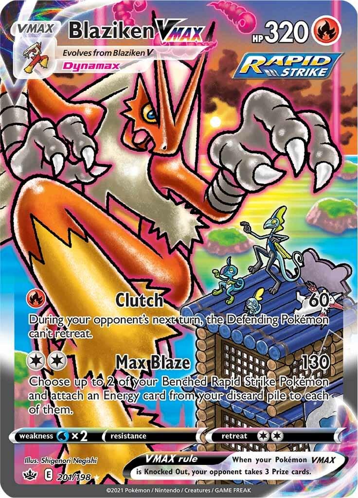 201/198 - Blaziken Vmax Alt Art - Chilling Reign - Pokemon TCG