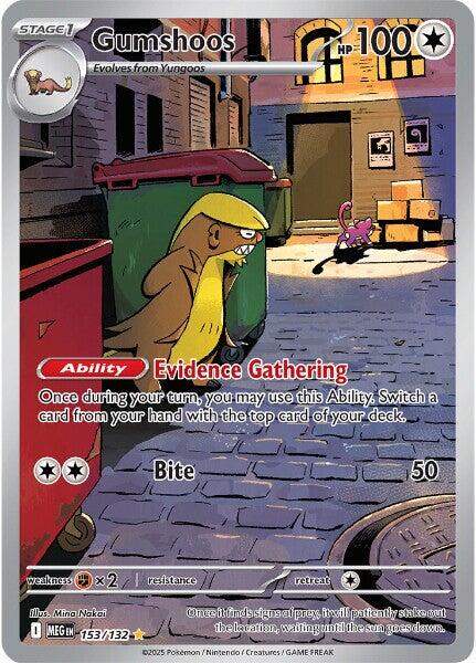 153/132 - Gumshoos Illustration Rare - Mega Evolution - Pokemon TCG