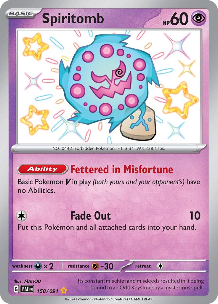 158/091 - Spiritomb Baby Shiny - Paldean Fates - Pokemon TCG