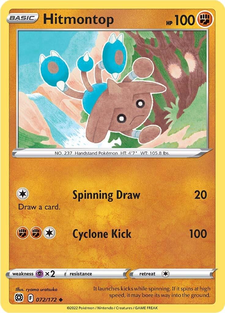 072/172 - Hitmontop Reverse Holo - Brilliant Stars - Pokemon TCG