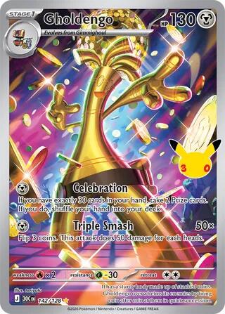 142/128 - Gholdengo - 30th Celebration - Pokemon TCG
