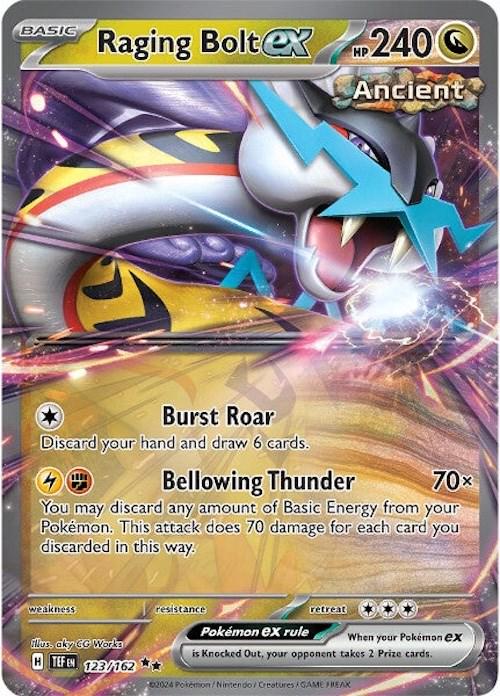123/162 - Raging Bolt EX - Temporal Forces - Pokemon TCG