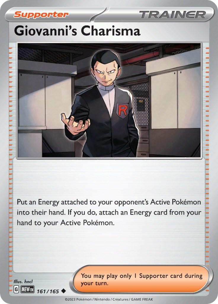 161/165 - Giovanni's Charisma Reverse Holo - 151 - Pokemon TCG