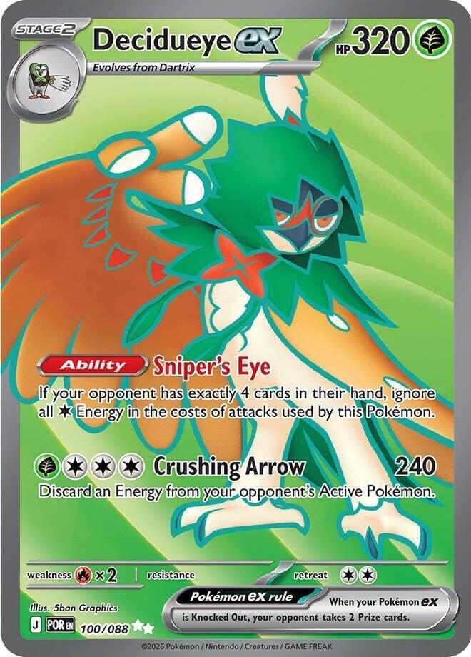 100/088 - Decidueye Ex - Perfect Order - Pokemon TCG