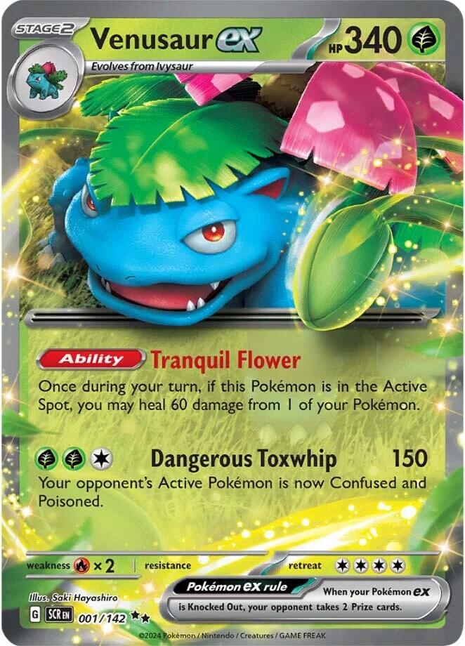 001/142 - Venusaur Ex - Stellar Crown - Pokemon TCG