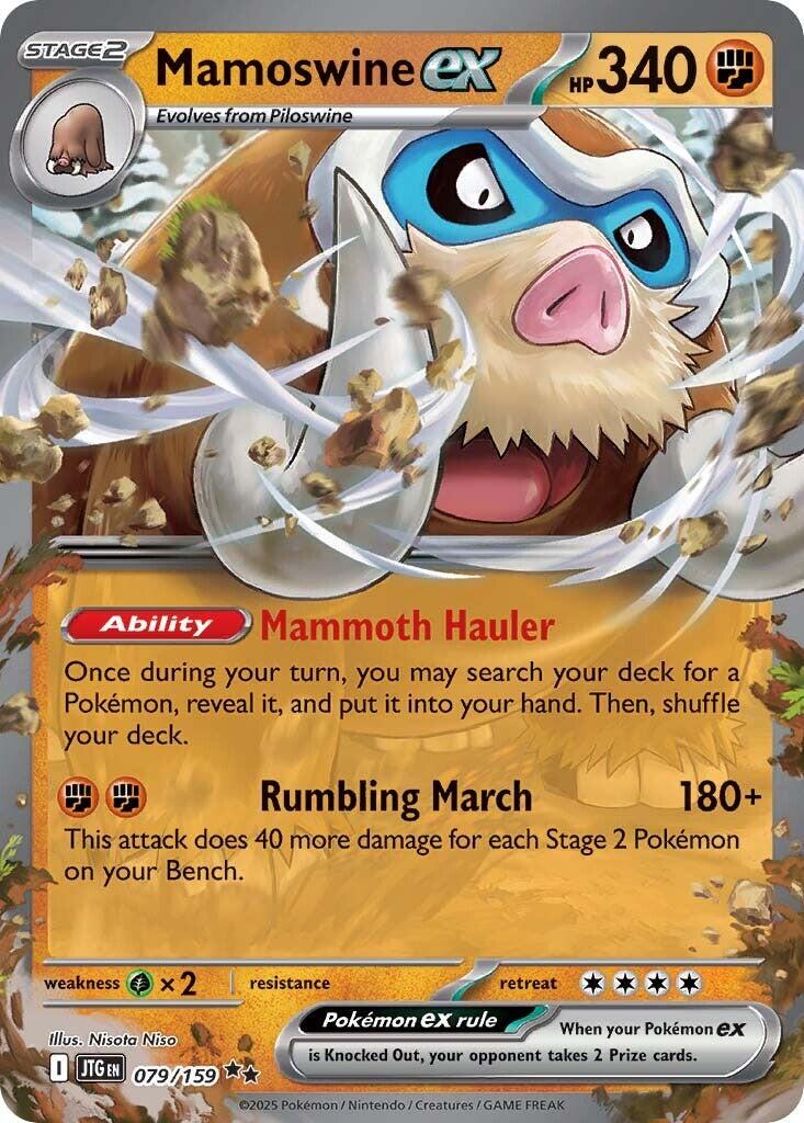 079/159 - Mamoswine Ex - Journey Together - Pokemon TCG