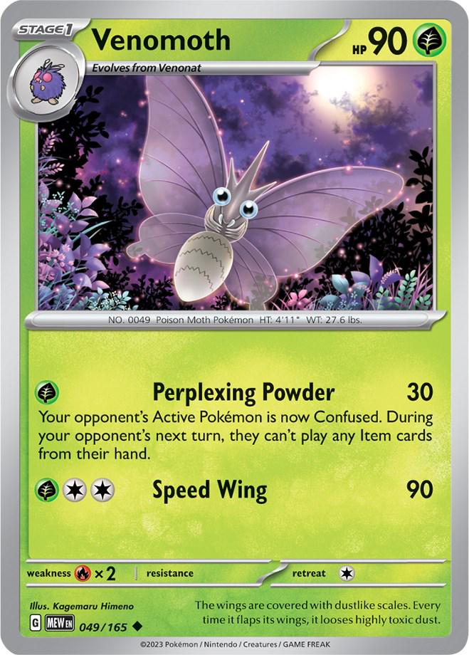 049/165 - Venomoth Reverse Holo - 151 - Pokemon TCG