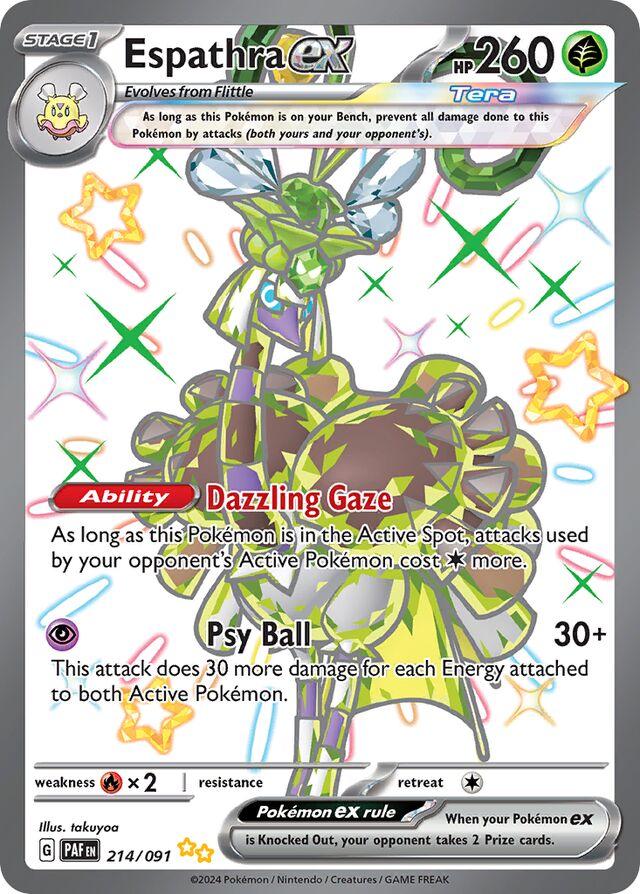 214/091 - Espathra Ex - Paldean Fates - Pokemon TCG