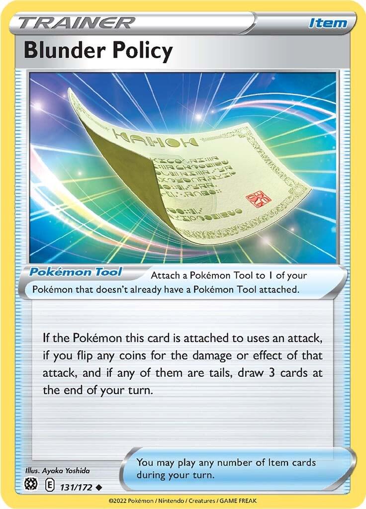 131/172 - Blunder Policy Reverse Holo - Brilliant Stars - Pokemon TCG