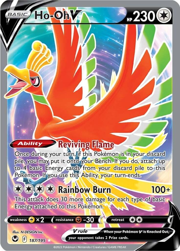 187/195 - Ho-Oh V - Silver Tempest - Pokemon TCG