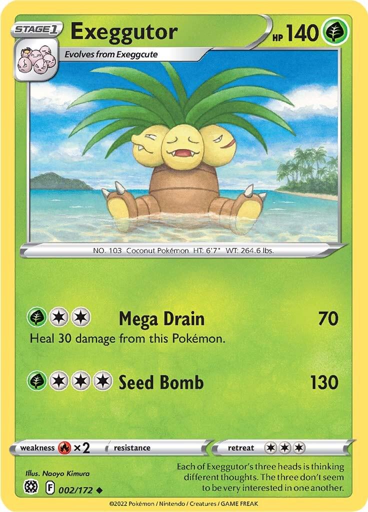 002/172 - Exeggutor Reverse Holo - Brilliant Stars - Pokemon TCG