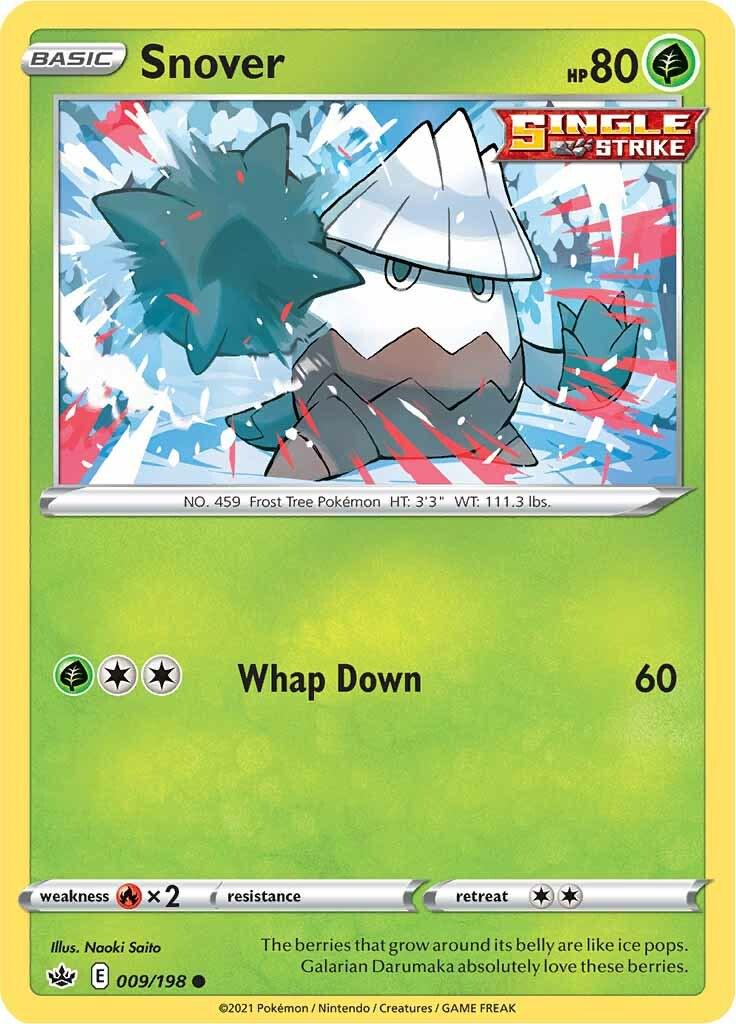 009/198 - Snover Reverse Holo - Chilling Reign - Pokemon TCG