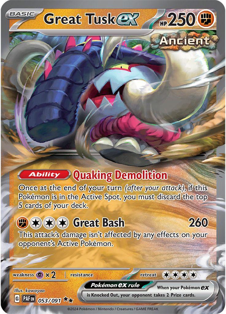 053/091 - Great Tusk EX - Paldean Fates - Pokemon TCG