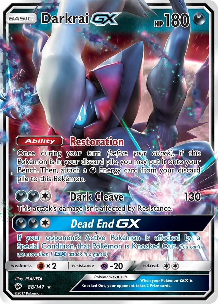 088/147 - Darkrai GX - Burning Shadows - Pokemon TCG