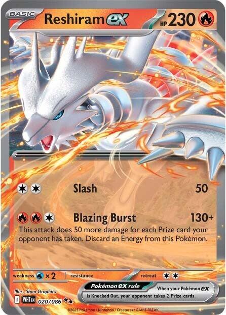 020/086 - Reshiram EX - White Flare - Pokemon TCG