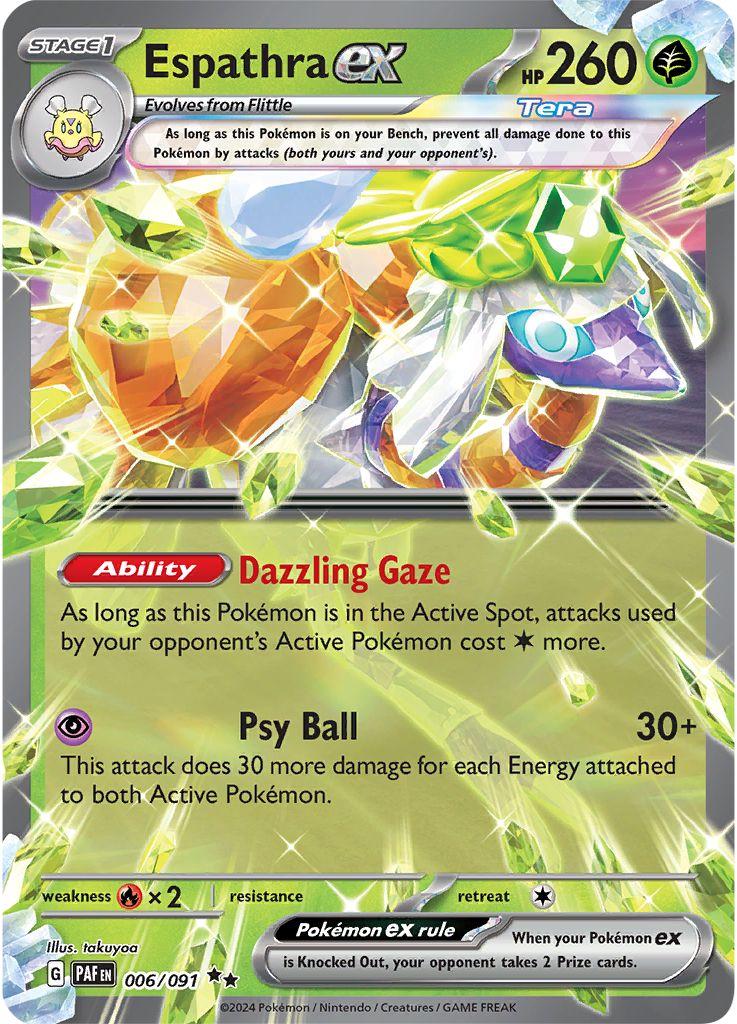 006/091 - Espathra EX - Paldean Fates - Pokemon TCG