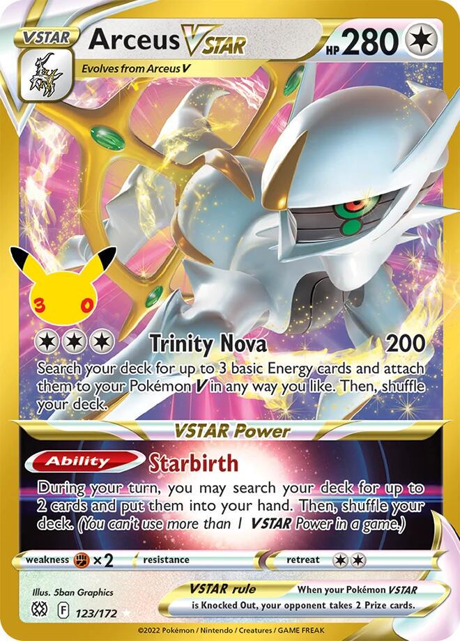 123/172 - Arceus Vstar Classic Collection - 30th Celebration - Pokemon TCG