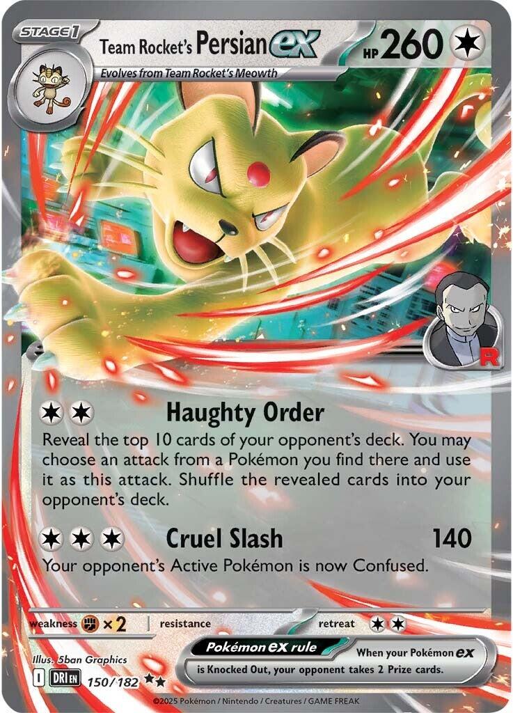 150/182 - Team Rocket's Persian EX - Destined Rivals - Pokemon TCG