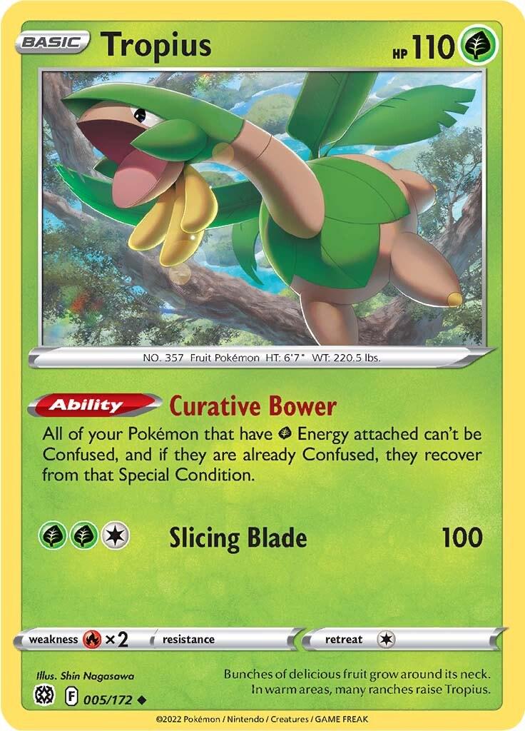 005/172 - Tropius Reverse Holo - Brilliant Stars - Pokemon TCG