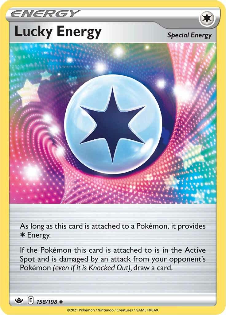158/198 - Lucky Energy Reverse Holo - Chilling Reign - Pokemon TCG
