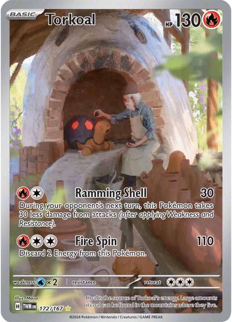 172/167 - Torkoal Illustration Rare - Twilight Masquerade - Pokemon TCG
